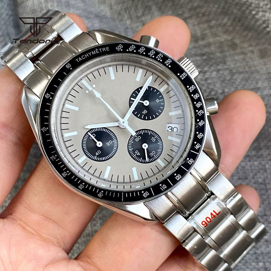 tandorio Chronograph, Quarz, Edelstahl, 40 mm, Herren - Bild 1