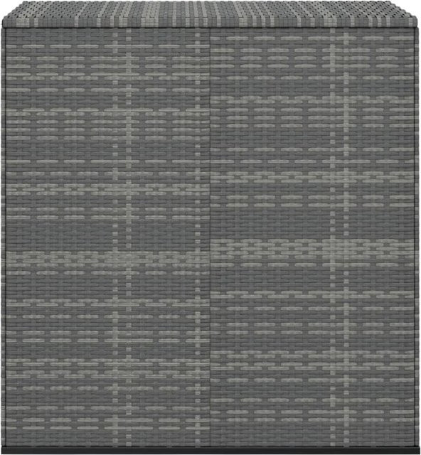 vidaXL Garten-Kissenbox aus PE-Rattan und pulverbeschichtetem Stahl in Grau, B/T/H: 100 x 49 x 103,5 cm - Bild 1