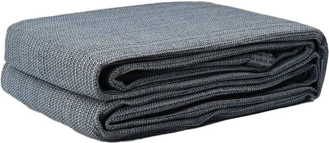 vidaXL Zeltteppich aus Polyethylen in Blau und Grau, UV-beständig, B/T: 700 x 400 cm - Bild 1