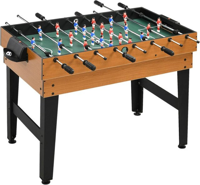 HOMCOM Multigame Spieletisch, 4 in 1, Tischtennis, Kicker, Billard, Tischhockey, Naturholz+Schwarz - Bild 3