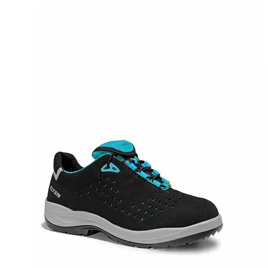 Elten Damen-Sicherheitshalbschuh Impulse Lady Aqua Low ESD S1P in Schwarz und Türkis aus Mikrofaser, Größe 35 - Bild 2
