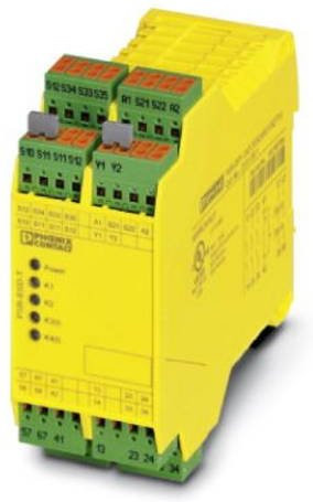 Phoenix Contact Sicherheitsrelais PSR-SPP- 24DC/ESD/5X1/1X2/T10S in Gelb, Betriebsspannung 24 V/DC, 5 Schließer und 1 Öffner - Bild 1