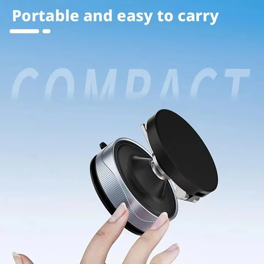 KEBETEME Magnetische Drahtlose Ladestation für das Auto mit Vakuum-Saugnapf-Halterung für iPhone 12 13 14 15 16 Pro Max - Bild 4