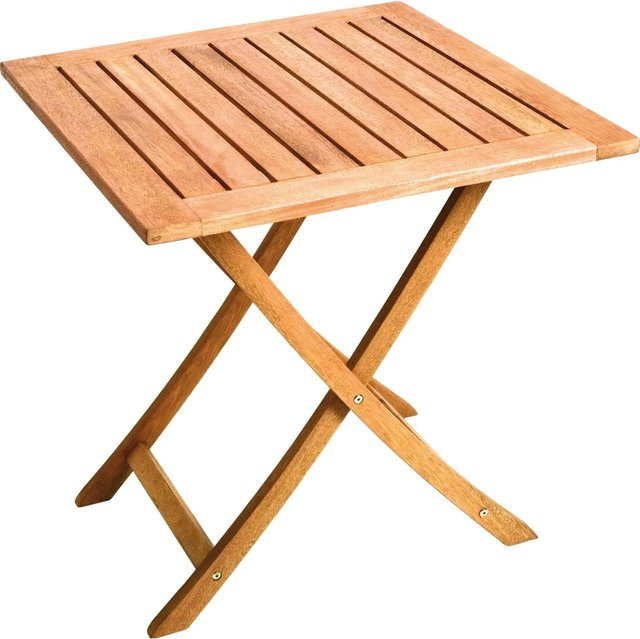 Merxx Klapptisch Cordoba aus Eukalyptusholz in Braun, B/T/H: 70 x 70 x 70 cm - Bild 1