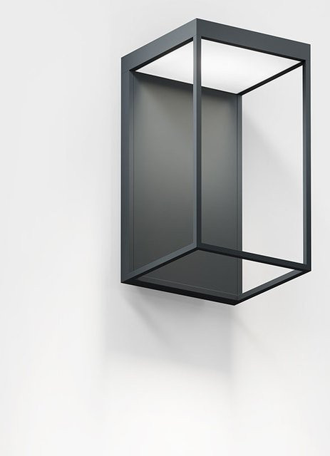 IP44 LED-Wandleuchte von IP44.DE in Anthrazit mit Up-Down-Lichtfunktion und rechteckigem Design aus Aluminium und Glas - Bild 1