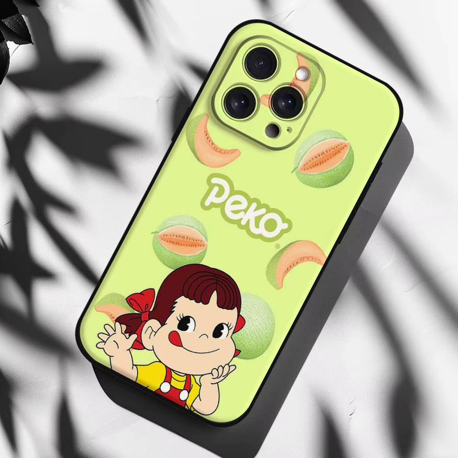 F-Fujiya Milky Peko-Chan Handyhülle aus schwarzem Silikon für Apple iPhone 17 16 15 14 13 12 11 Pro Max Mini X Xs XR - Bild 6