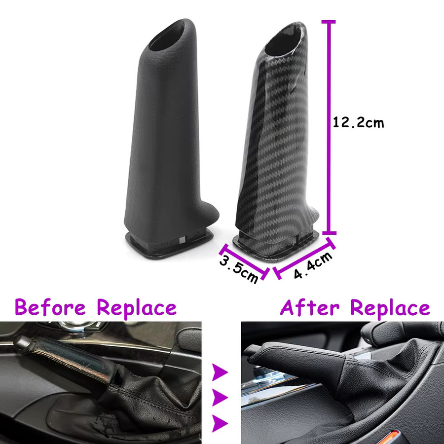 TNAI Handbremshebel Abdeckung für BMW 1er 3er 5er 6er Serie X1 X3 Z4 in Schwarz - Bild 4