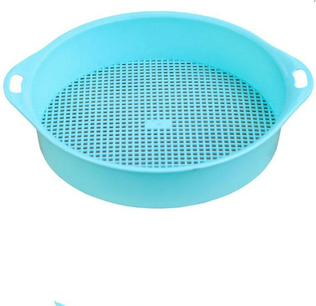 Fishine Erdkratze Erd-Sieb mit 3mm Viereckloch aus PP in Blau zum Filtern von Erde und Steinen für den Garten - Bild 1