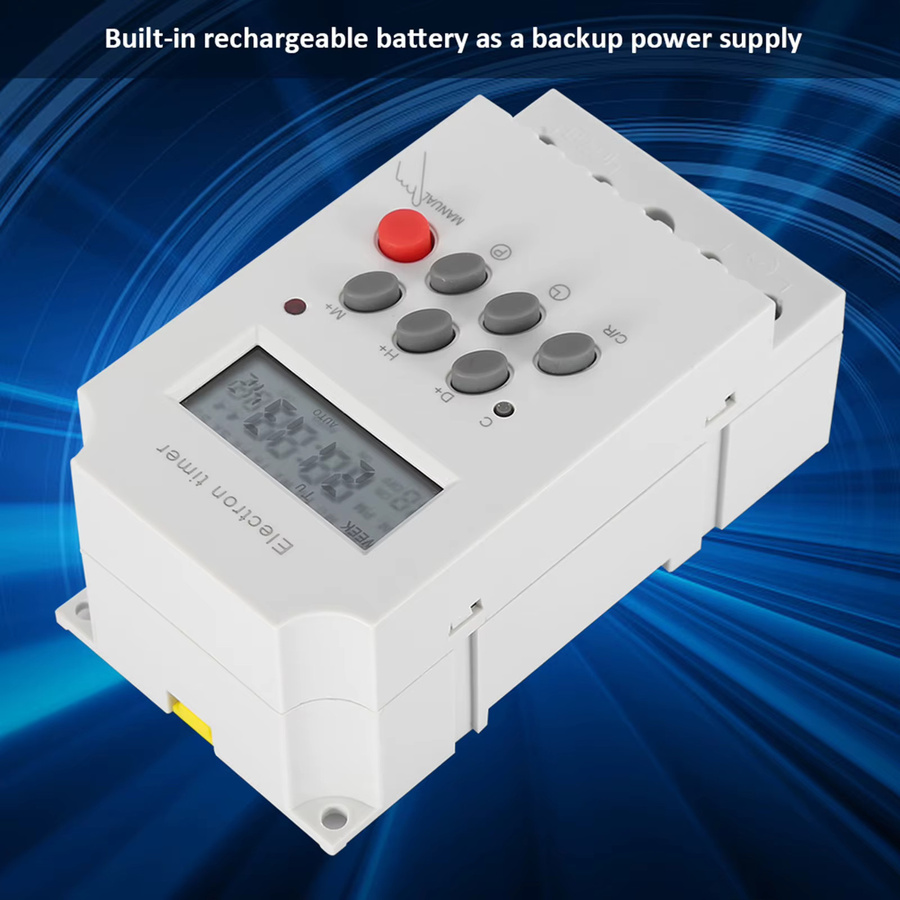 VBESTLIFE KG316T-II Digitaler Timer 30A Programmierbarer Elektronischer Zeitregler in Weiß - Bild 2