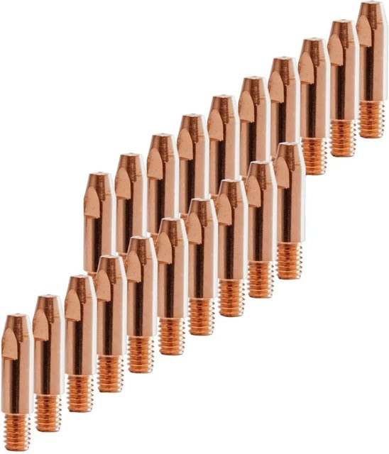 STAHLWERK Stromdüsen für Aluminium AK25 MB25 MIG MAG Kontaktdüsen M6x28, 1,0 mm, Farbe: Gold - Bild 1