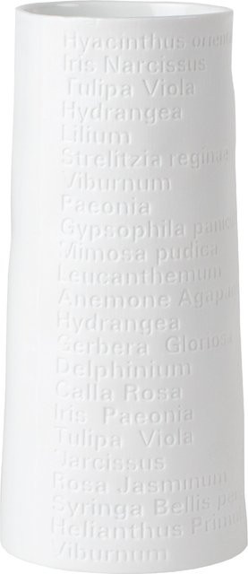 Weiße Keramikvase aus Porzellan in runder Form für den Tisch - Bild 1