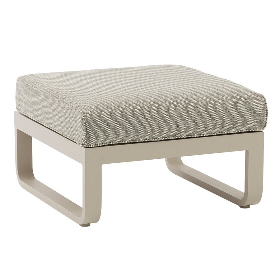 Zebra Fly Loungeset 5-teilig in Beige mit 2 3-Sitzer Sofas, Tischset und Hocker aus pulverbeschichtetem Aluminium - Bild 2