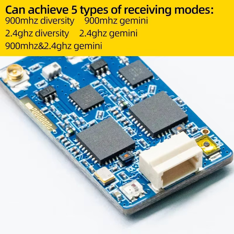BAYCK ELRS Gemini Dual Band Empfänger 900 MHz 2,4 GHz 915 MHz TCXO für RC FPV Racing Long Range Drohnen und Starrflügel - Bild 2