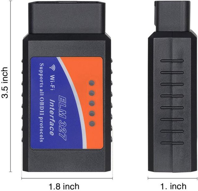 Flylo ELM327 WIFI OBD2 Autodiagnose-Fehlerscanner Codeleser schwarz - Bild 1