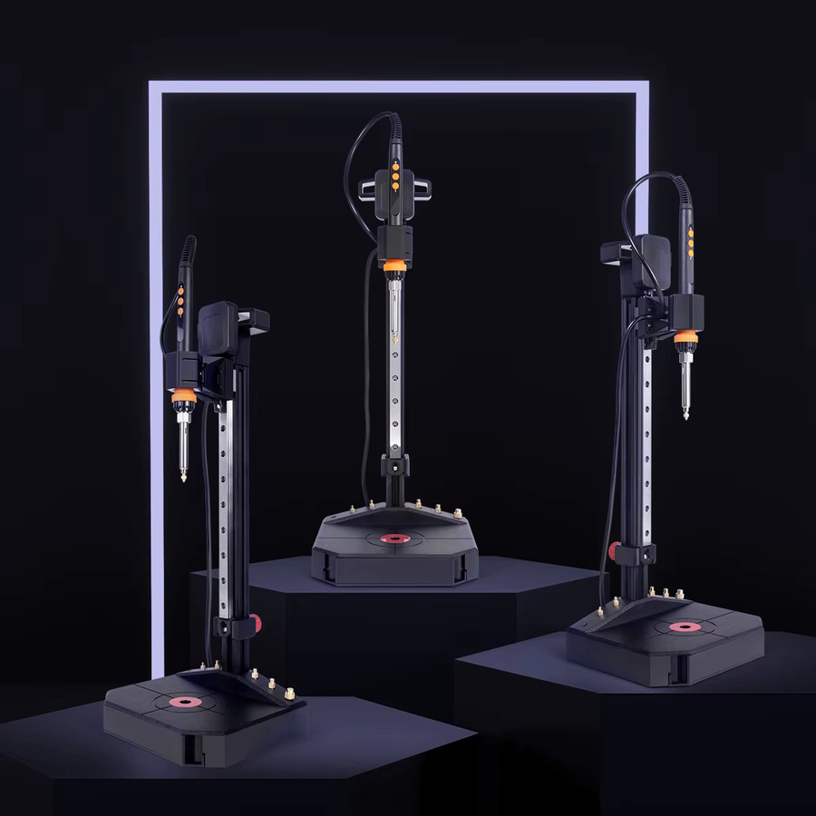T-Trees Vertikale Thermoset-Einpresspresse mit 90W Lötkolben und Thermoset-Spitze in Schwarz für 3D-Druckerteile - Bild 2
