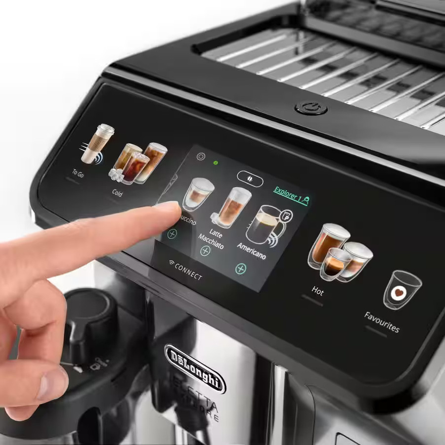 De'Longhi Eletta Explore ECAM450.65.S Kaffeevollautomat in Silber mit Cold Brew Funktion und Touch Display - Bild 2