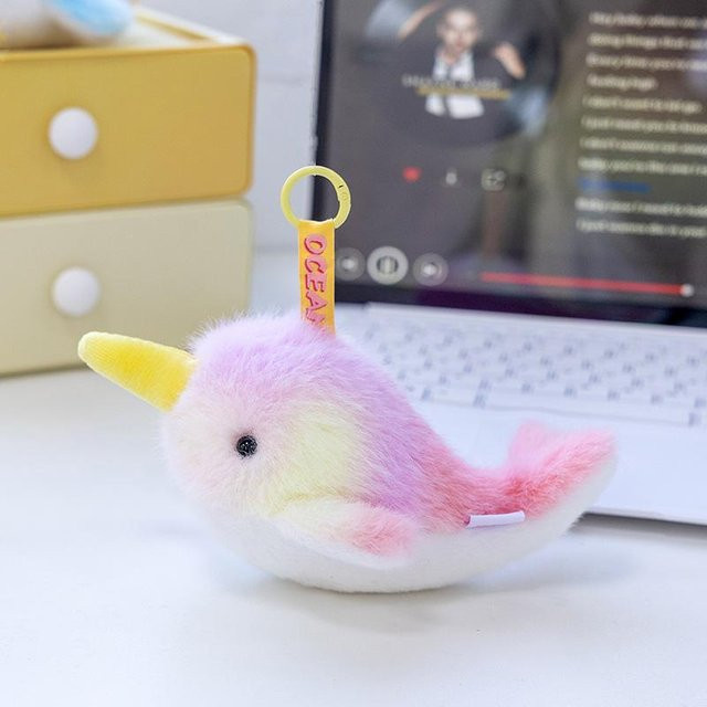 Plüschanhänger Cartoon-Seestern, fliegender Elefant, Oktopus, Mini-Seepferdchen, Narwalpuppe, 13cm, Unisex - Bild 1