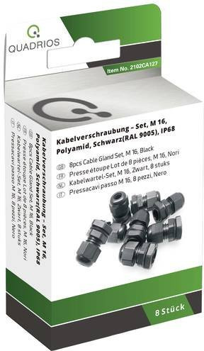 Quadrios Kabelverschraubung Sortiment M16 aus PA66 in Schwarz - Bild 1