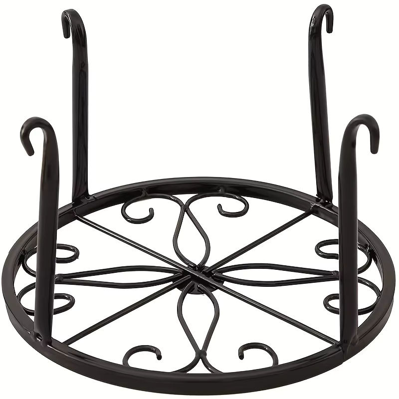 2er-Set robuste Pflanzenständer aus rostfreiem Eisen für Garten und Innenbereich in Schwarz und Weiß - Bild 4