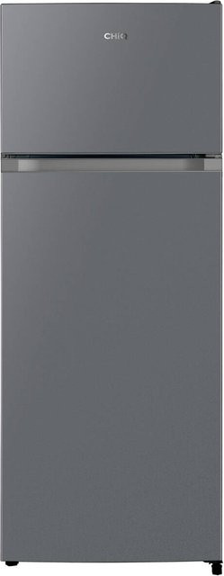 CHiQ Kühl-Gefrierkombination PTM211DSD in Inox/Silber, Standgerät mit Gefrierteil oben, B/H/T: 54,5 x 143 x 55,5 cm - Bild 1