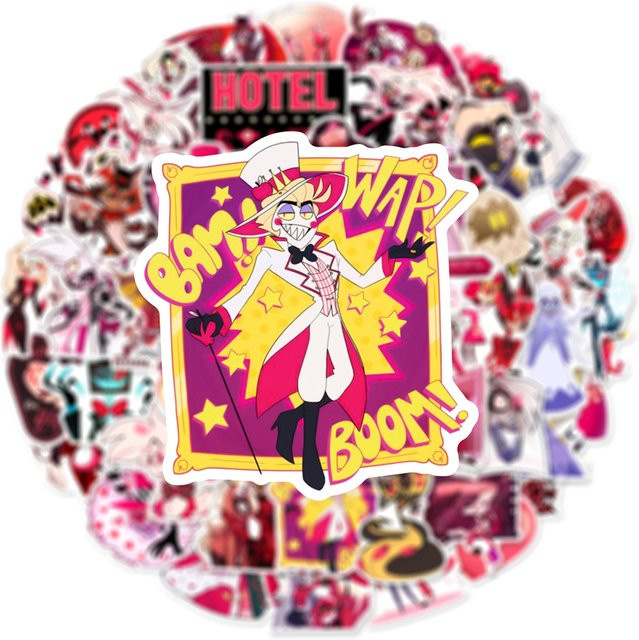 Keeppley Cartoon Helluva Boss und Hazbin Hotel Aufkleber, PVC, Wasserdicht - Bild 1