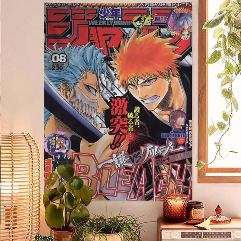Japanische B-Bleach Hippie Wandteppiche im Bohemian Stil, mehrfarbig, Rechteckig, B/H: 50 x 70 cm - Bild 1