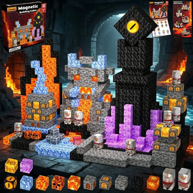 HUATEC Lava-Bausteine-Set, Minecraft, Bauspielzeug, ab 3 Jahre - Bild 1