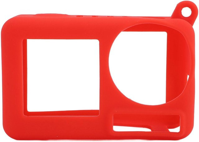 Koogeelife Silikon-Schutzhülle für Action 5 Pro mit Anti-Verlust-Lanyard in Rot - Bild 1