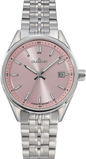 Dugena Damenuhr, Quarz, Edelstahl, roségold, 33 mm, Saphirglas - Bild 1