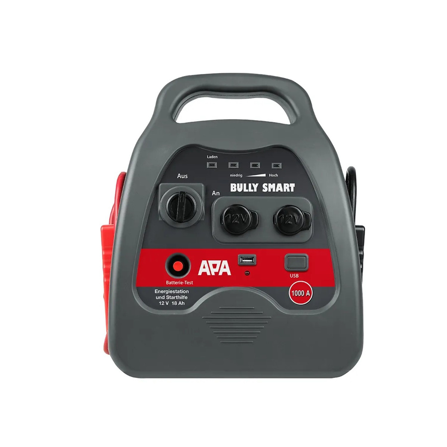 Apa Powerpack Bully Smart 16644 Starthilfe und Energiestation in Schwarz mit 18000 mAh und USB-C sowie USB-A Anschlüssen - Bild 2
