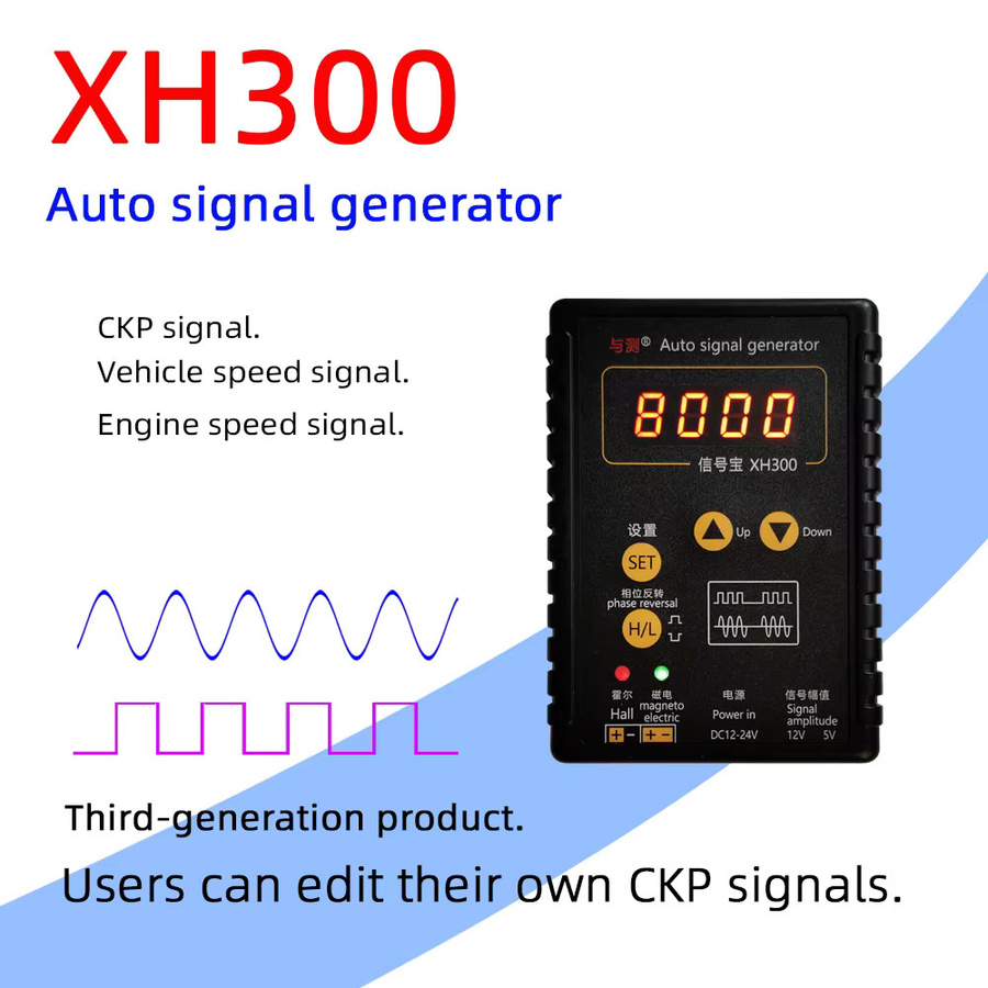 YIQIXIN XH300 Auto Signal Generator Kurbelwelle Position Sensor Simulator mit 2Hz bis 8KHz Ausgang in Schwarz - Bild 4