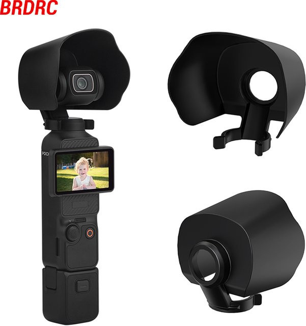 BRDRC Objektiv-Sonnenhaube für DJI Osmo Pocket 3 in Schwarz - Bild 1
