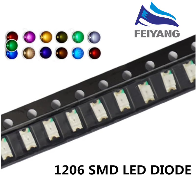 SAMIROB SMD-LED Set mit 100 Stück in Weiß und Multicolour für 0402 0603 0805 1206 1210 3528 Gehäusegrößen - Bild 3