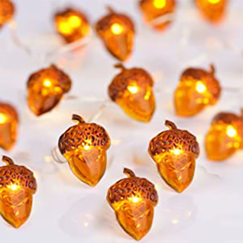 Batteriebetriebene Eichel Lichterkette mit 30 LEDs für herbstliche Thanksgiving Dekorationen - Bild 6