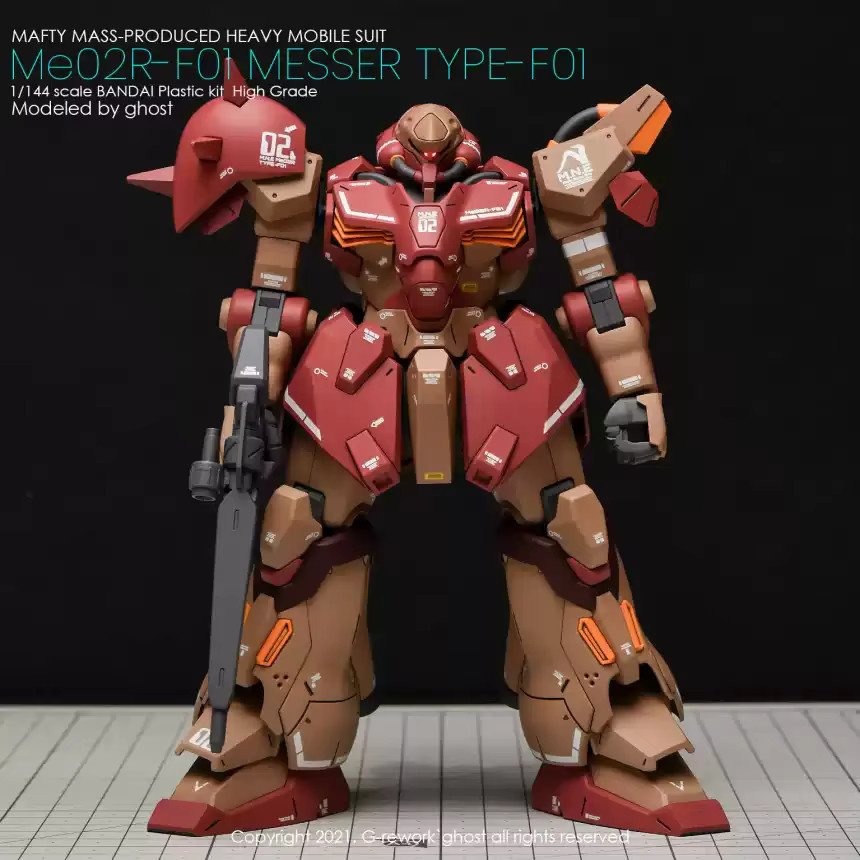 YAN Fluoreszierende Wasserschiebeaufkleber für HGUC Me02R-F01 MESSER TYPE-F01, Zubehör - Bild 4