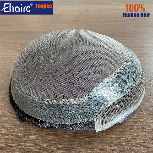 EHairc Haarprothese für Herren, 100 % Echthaar, Mono Top - Bild 1