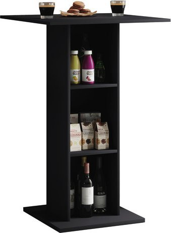 VCM Bartisch Standos in Schwarz aus lackiertem Holzwerkstoff, B/T/H: 70 x 70 x 108 cm - Bild 1