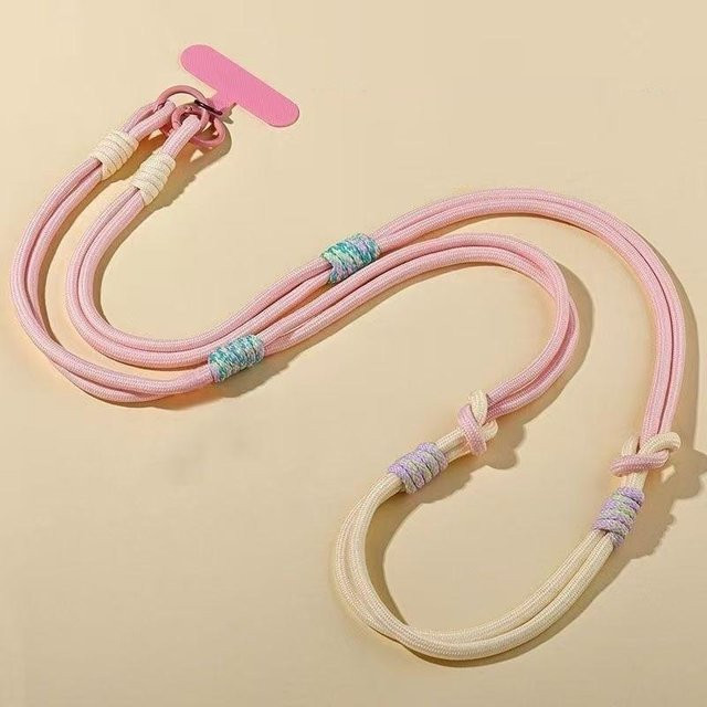 Multifunktionales verstellbares Handy-Lanyard aus Nylon in Pink, Crossbody Telefon-Trageband CSWO02 - Bild 1