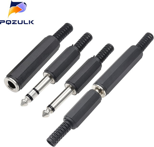 PQZULK Audio Stecker Mono/Stereo 3,5 mm Jack Schwarz - Bild 1