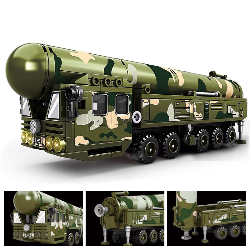 Linyi toy Raketentransportfahrzeug Bausteinset Militär - Bild 5