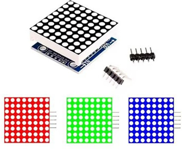 STJF Max7219 Punkt Matrix Modul DIY Kit rote LED-Anzeige zur MCU-Steuerung - Bild 1