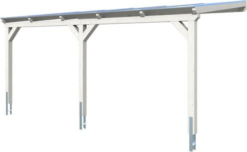 Skan Holz Carport Vogtland Weiß B/T: 300 x 541 cm, Firsthöhe: 262 cm - Bild 2