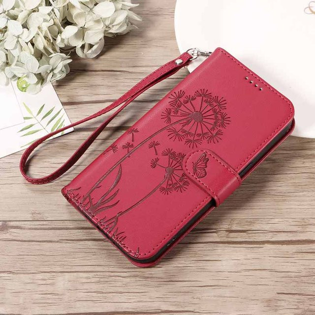 Tsimak Flip Leder Geldbörse Hülle für Xiaomi Poco X7 Pro F7 Ultra F6 F5 C75 C71 C65 M7 M6 in Rot - Bild 1
