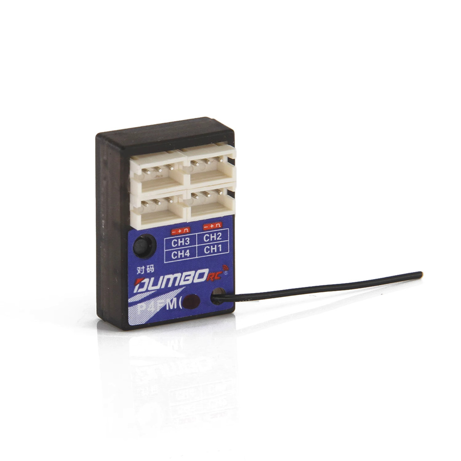 NeebRC Mini Empfänger, 4 Kanäle, 2,4 GHz, Schwarz - Bild 1