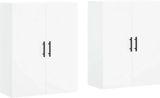 vidaXL Wandschränke 2er-Set Weiß B/T/H: 69,5 x 34,0 x 90,0 cm - Bild 1