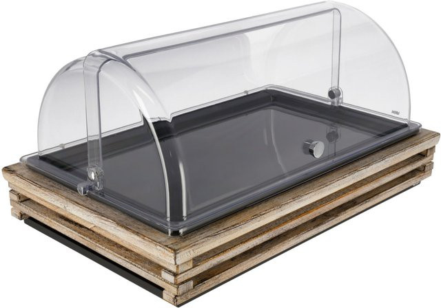 VEGA Buffetvitrine Natchez in Vintage Weiß/Transparent/Schwarz aus Melamin, B/T/H: 57,5 x 37,0 x 27,7 cm - Bild 1