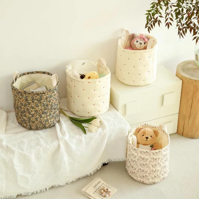 DANIVIVI Baby Windeltasche aus Baumwolle in Braun mit großer Kapazität zur Aufbewahrung von Windeln und Spielzeug - Bild 1