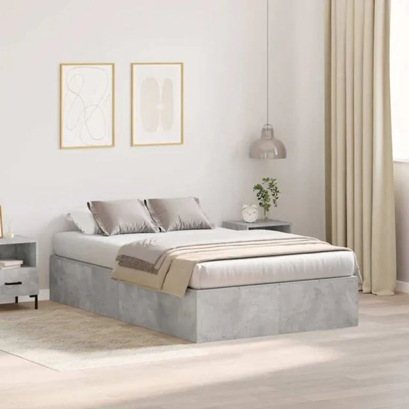 Modernes Funktionsbett Vidaxl aus Holzwerkstoff in Grau, B/T/H: 120 x 200 x 31.5 cm - Bild 1
