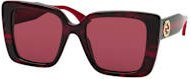 Gucci GG 1861S Sonnenbrille, Vollrand, quadratisch, Kunststoff, Damen, braun, rot - Bild 1
