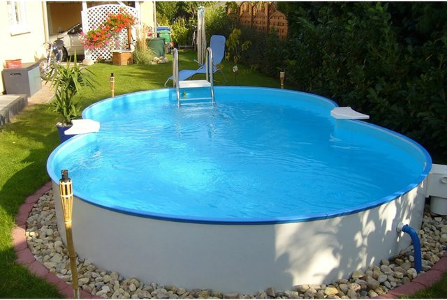 Summer Fun Stahlwand Pool-Set CANNES in Blau, Achtform, B: 625 cm, T: 360 cm, H: 150 cm - Bild 1